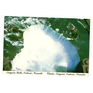 Aerial View Postcard Niagara Falls Ontario Canada Parks Commission Tourist Water